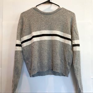 Brandy Melville Sweater gray with stripe
